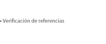  • Verificación de referencias